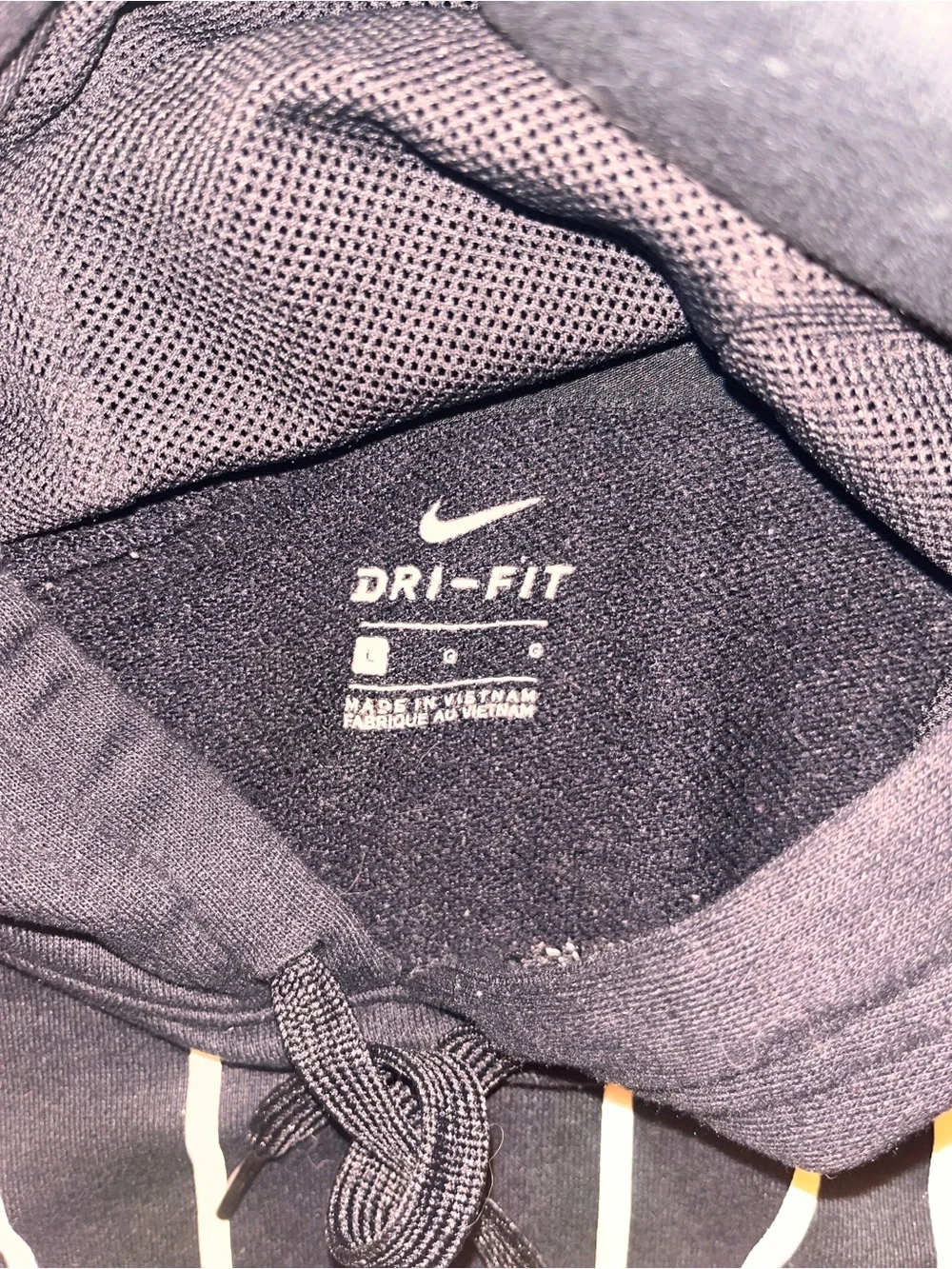 Women’s Black Hoodie with Vertical NIKE Logo